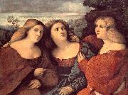 Palma Vecchio The Three Sisters (detail) dh Sweden oil painting artist